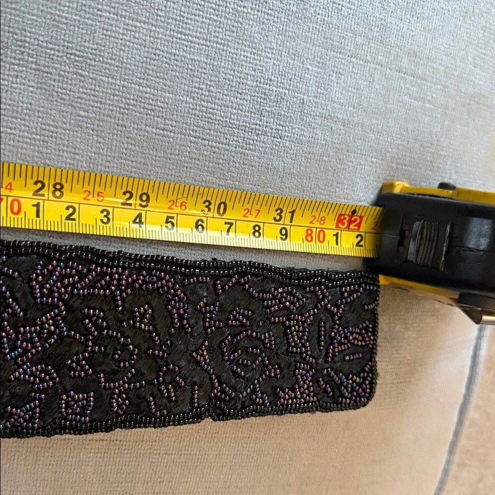 Dior Black Beaded Belt with Iridescent Purple Accents - Picture 5 of 7